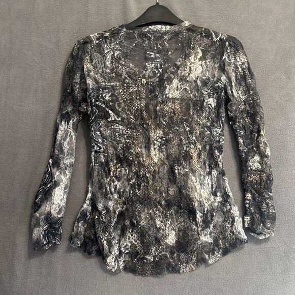 David Cline Sheer Lace Mesh Top Size Small Blue Fairy Grunge Whimsigoth Y2K - Picture 3 of 6